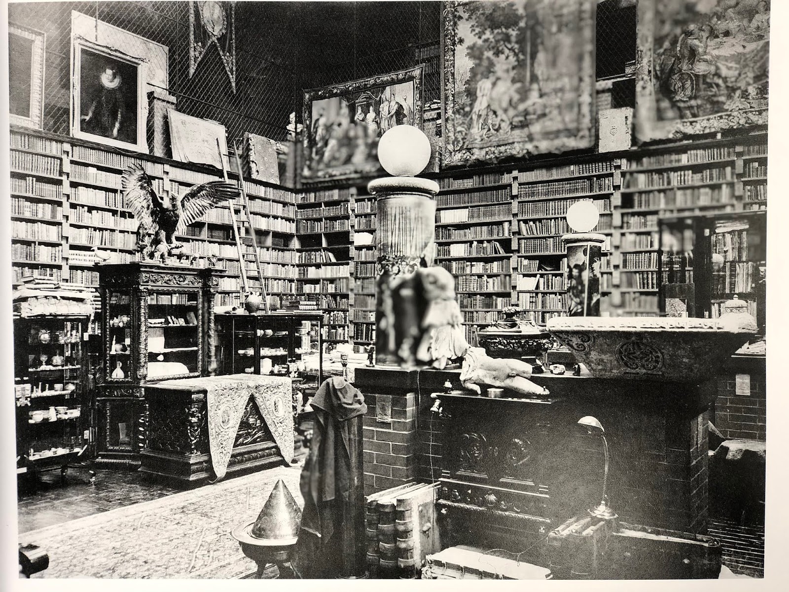 Founder of the Hispanic Society of America, Archer Milton Huntington’s personal Library in NY circa 1900, filled with Spanish, Portuguese, & Latin American Art, Literature, history & culture
